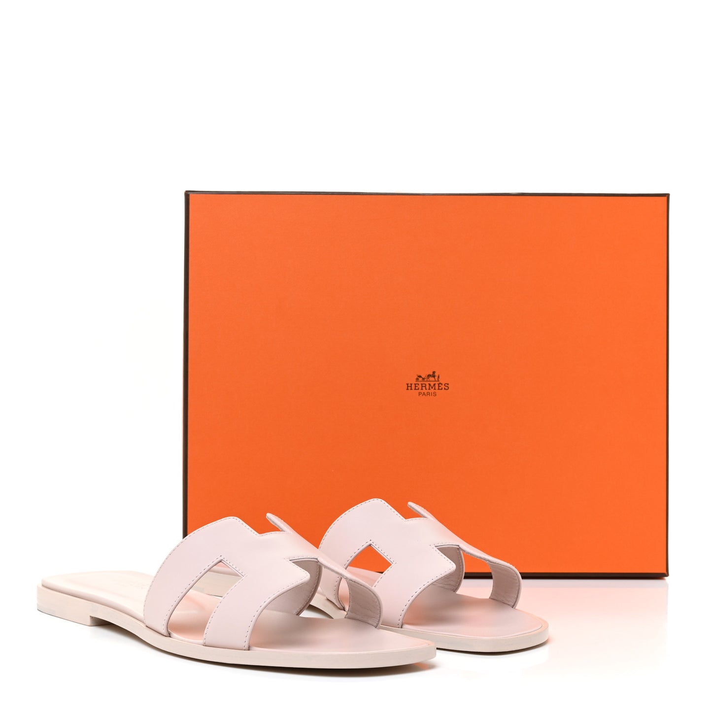 Box Calfskin Oran Sandals 40 Rose Pale