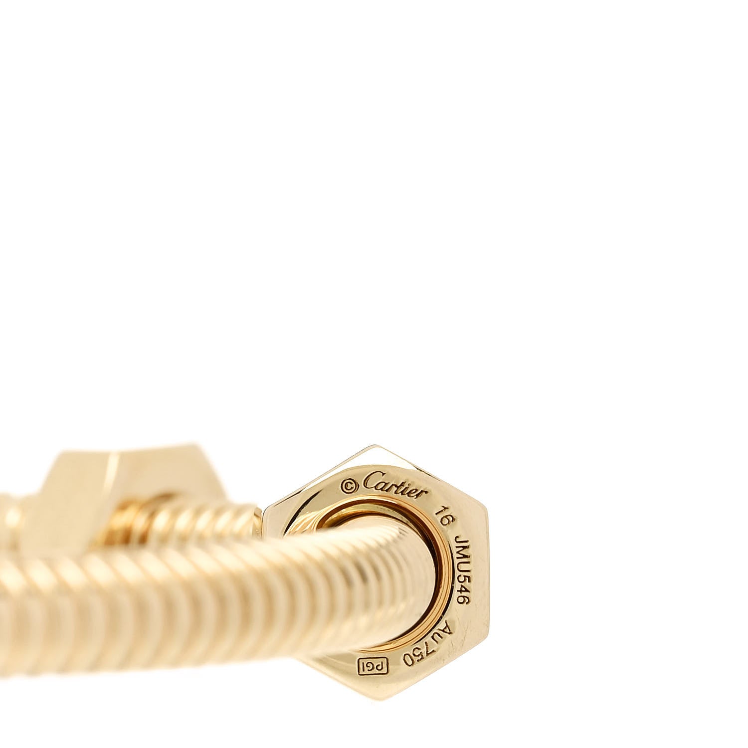 Cartier 18K Yellow Gold Ecrou de Cartier Bracelet 16 3 of 4