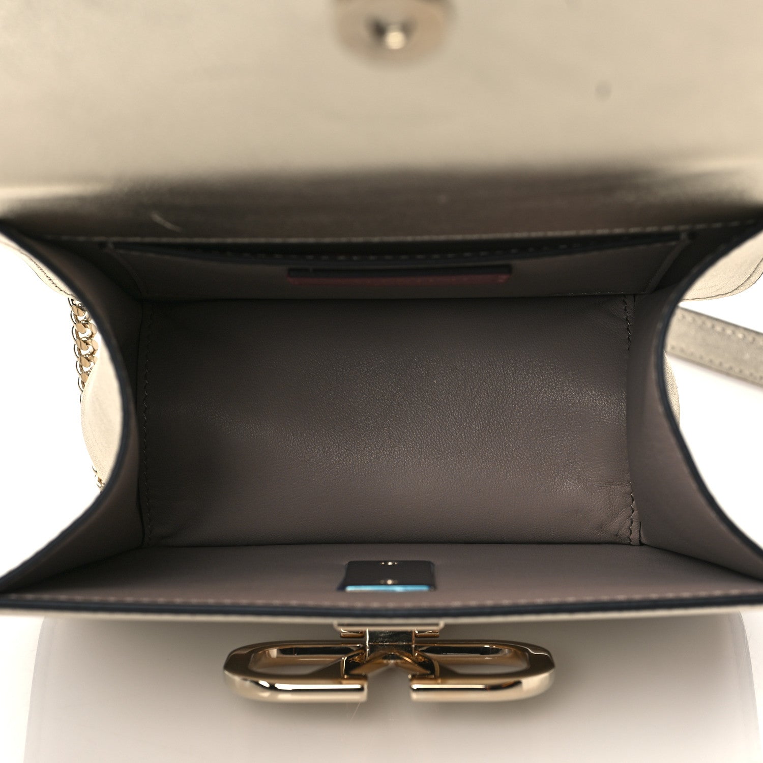 Valentino Garavani Metallic Calfskin Micro VSling Shoulder Bag Sahara 5 of 9