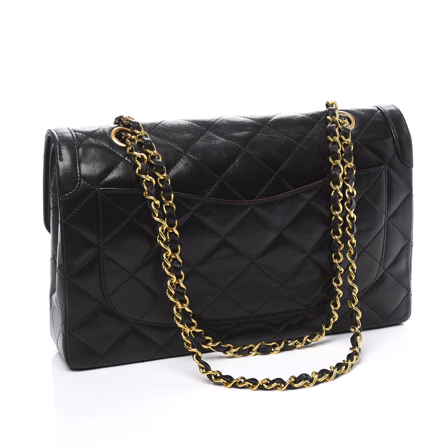 Chanel Lambskin Quilted Medium Double Flap Black 2 of 10