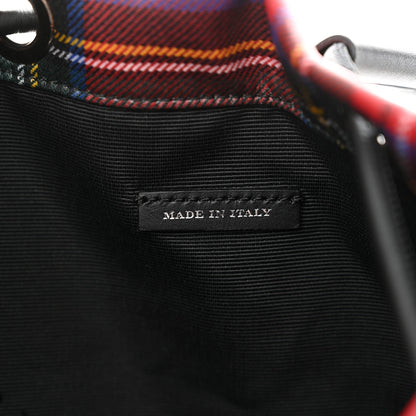 Burberry Laminated Tartan Patchwork Large Rucksack Backpack Military Red 6 of 11