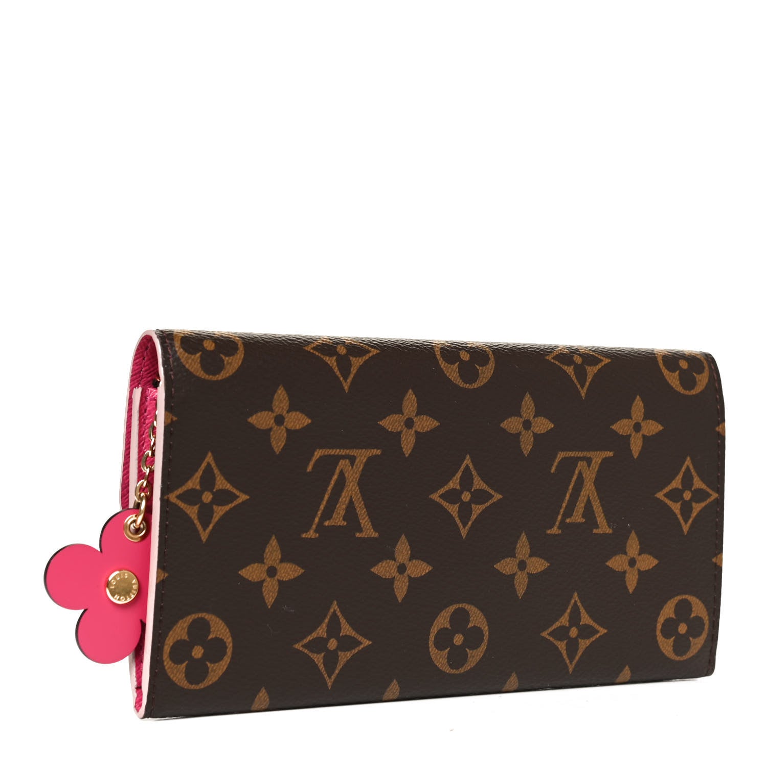 Louis Vuitton Monogram Bloom Flower Emilie Wallet Fuchsia 2 of 9