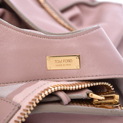 Tom Ford Ramskin Large Alix Padlock Zip Shoulder Bag Blush Nude 7 of 13