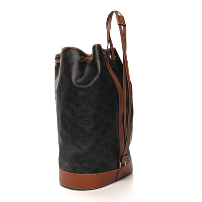 Celine Triomphe Canvas Calfskin Medium Sailor Bag Tan 3 of 10