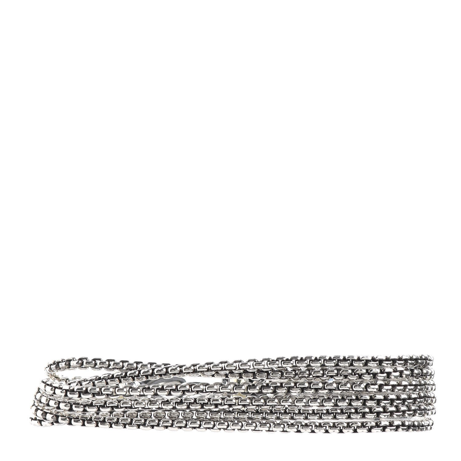 David Yurman Sterling Silver 14K Yellow Gold Six-Row Box Chain Bracelet 1 of 5