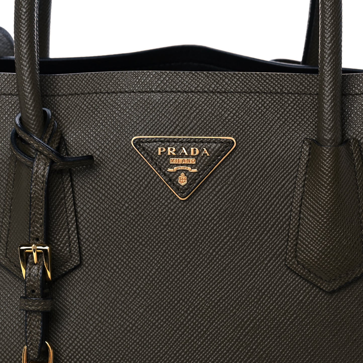 Saffiano Cuir Medium Double Bag Militare