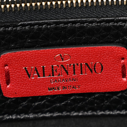 Valentino Garavani Grained Calfskin Rockstud Shoulder Tote Black 6 of 10