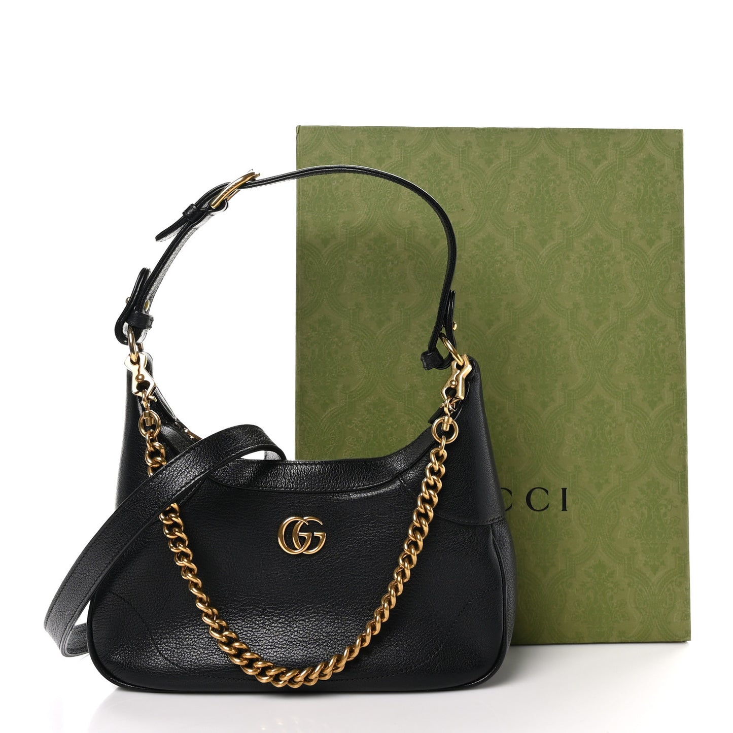 Goatskin Small Aphrodite Shoulder Bag Black