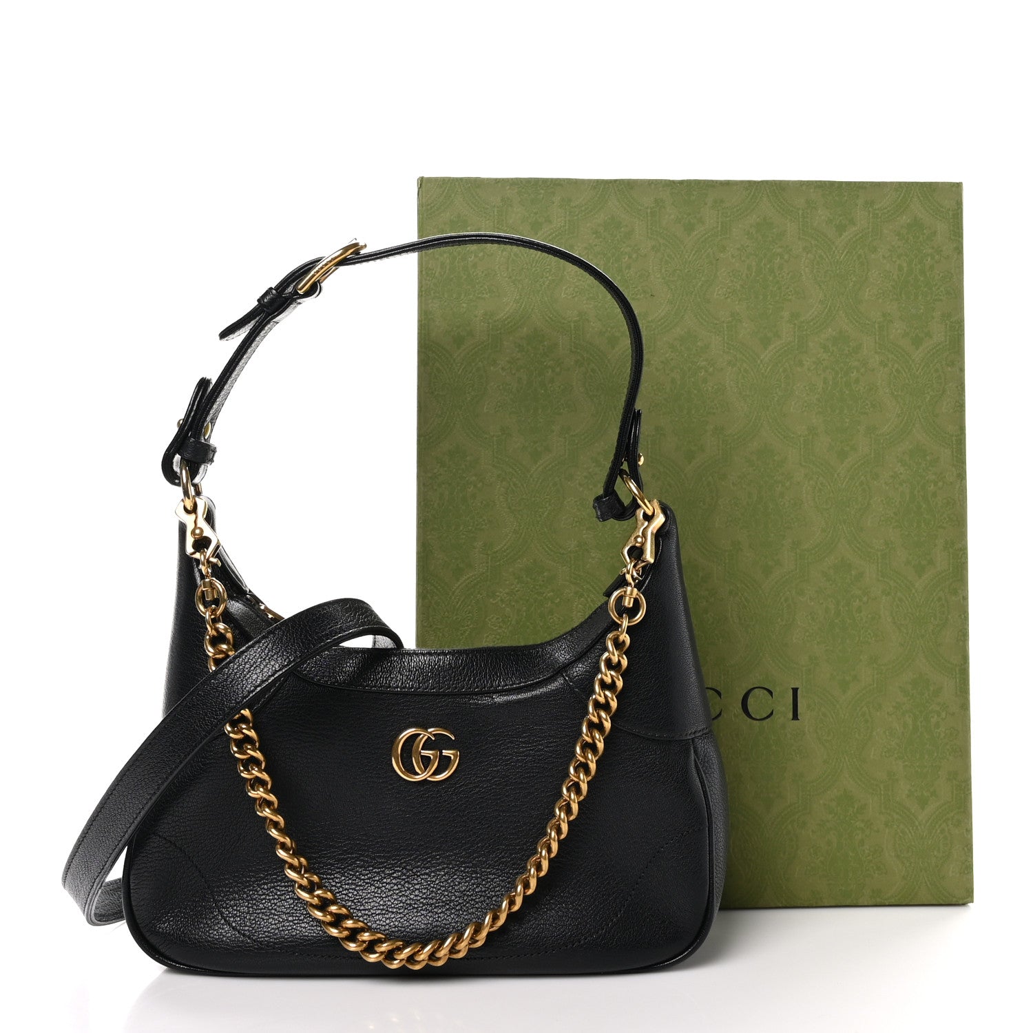 Gucci Goatskin Small Aphrodite Shoulder Bag Black 11 of 11