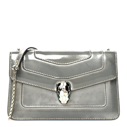 Bulgari Metallic Serpenti Forever Small Shoulder Bag Silver 1 of 11