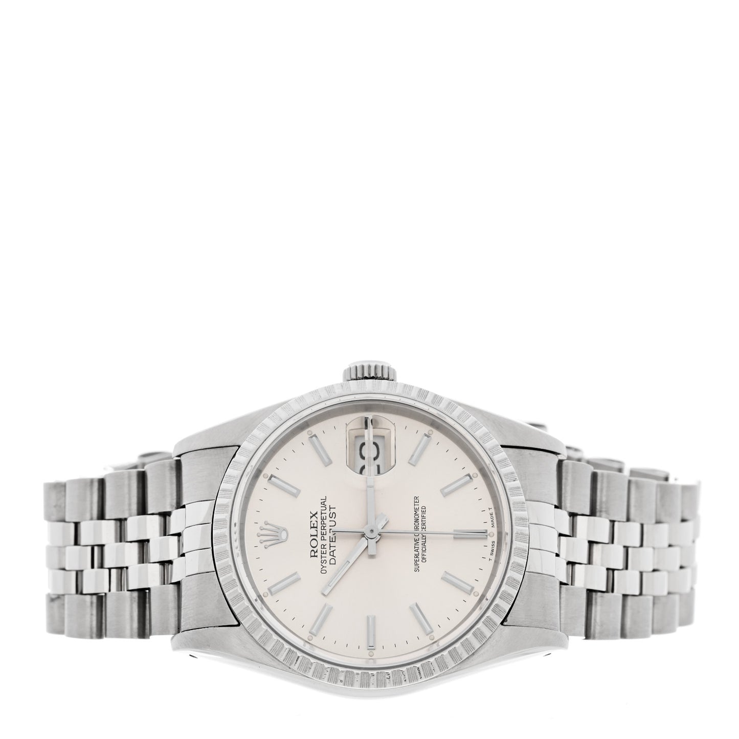 Stainless Steel 36mm Oyster Perpetual Datejust Watch Silver 16220