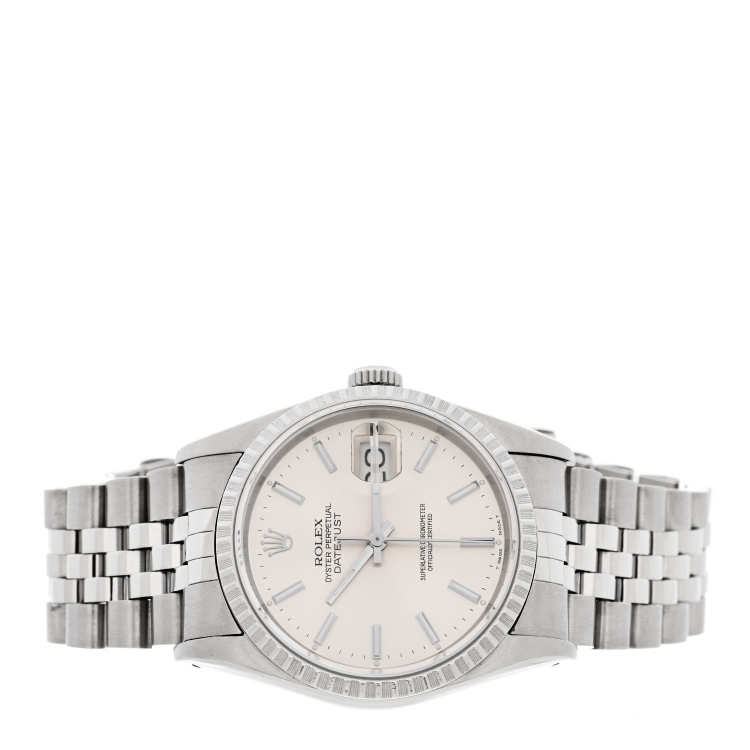 Rolex Stainless Steel 36mm Oyster Perpetual Datejust Watch Silver 16220 2 of 4