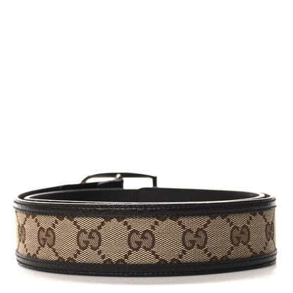 Gucci Monogram Dollar Calfskin 40mm Belt 85 34 Beige Ebony Testa Di Moro 2 of 5