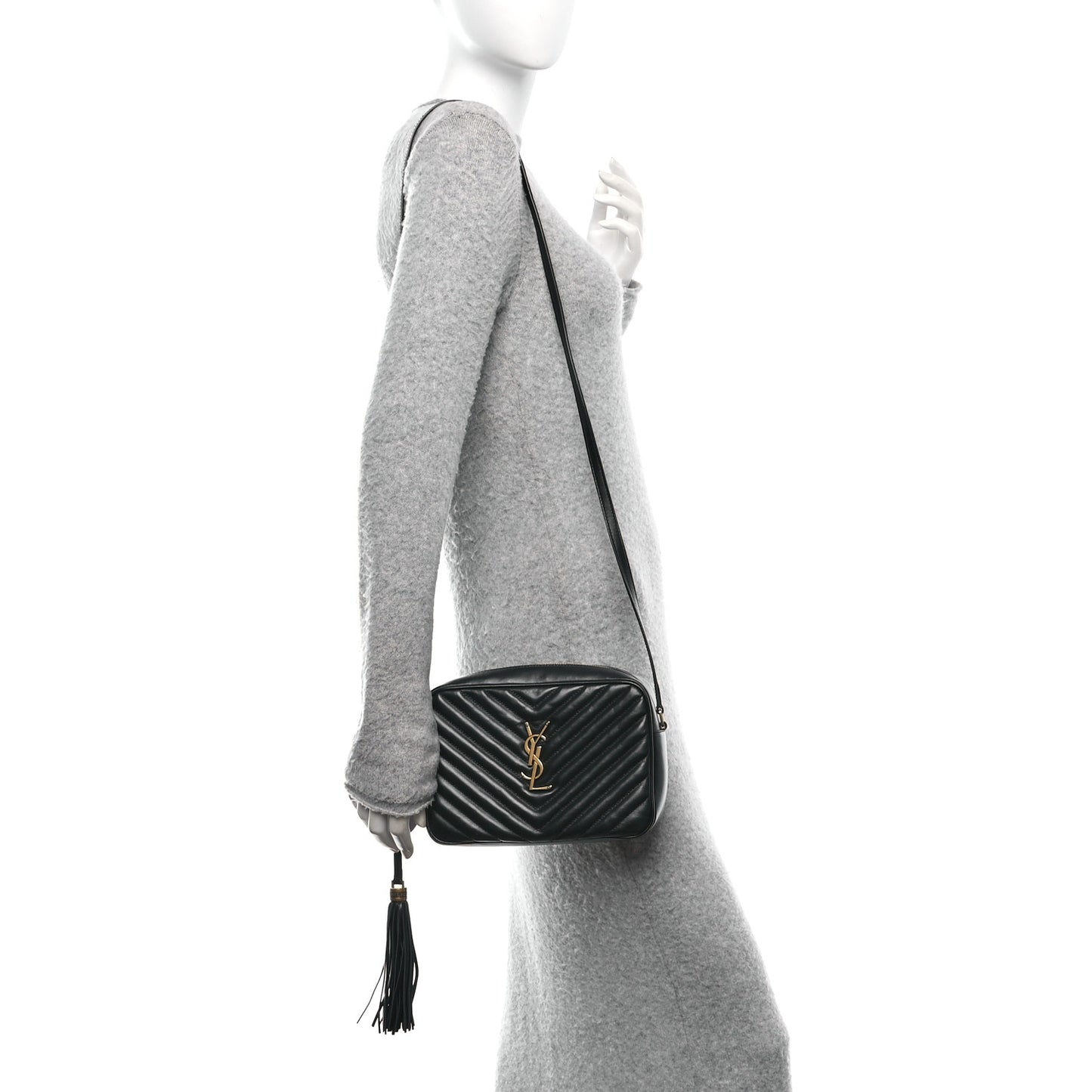 Calfskin Matelasse Monogram Lou Camera Bag Black