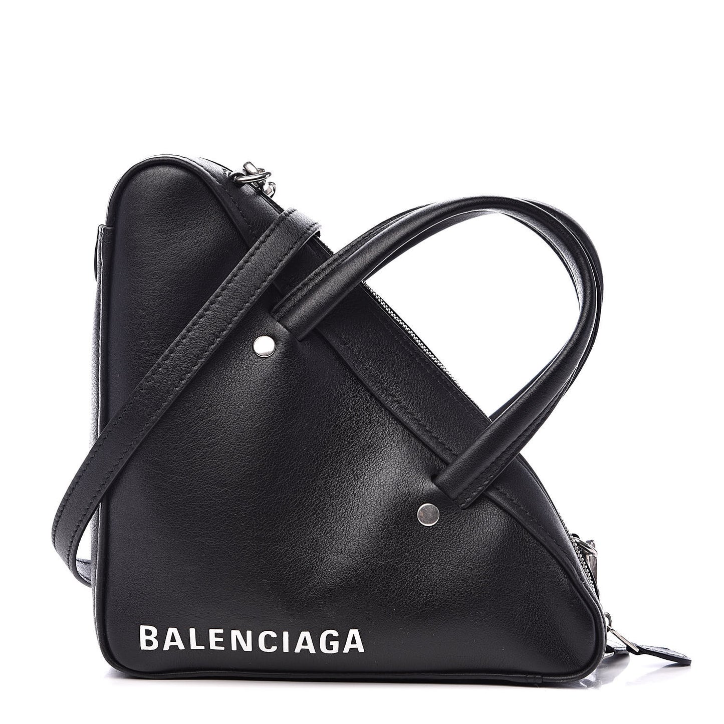 Calfskin XS Triangle Duffle Black