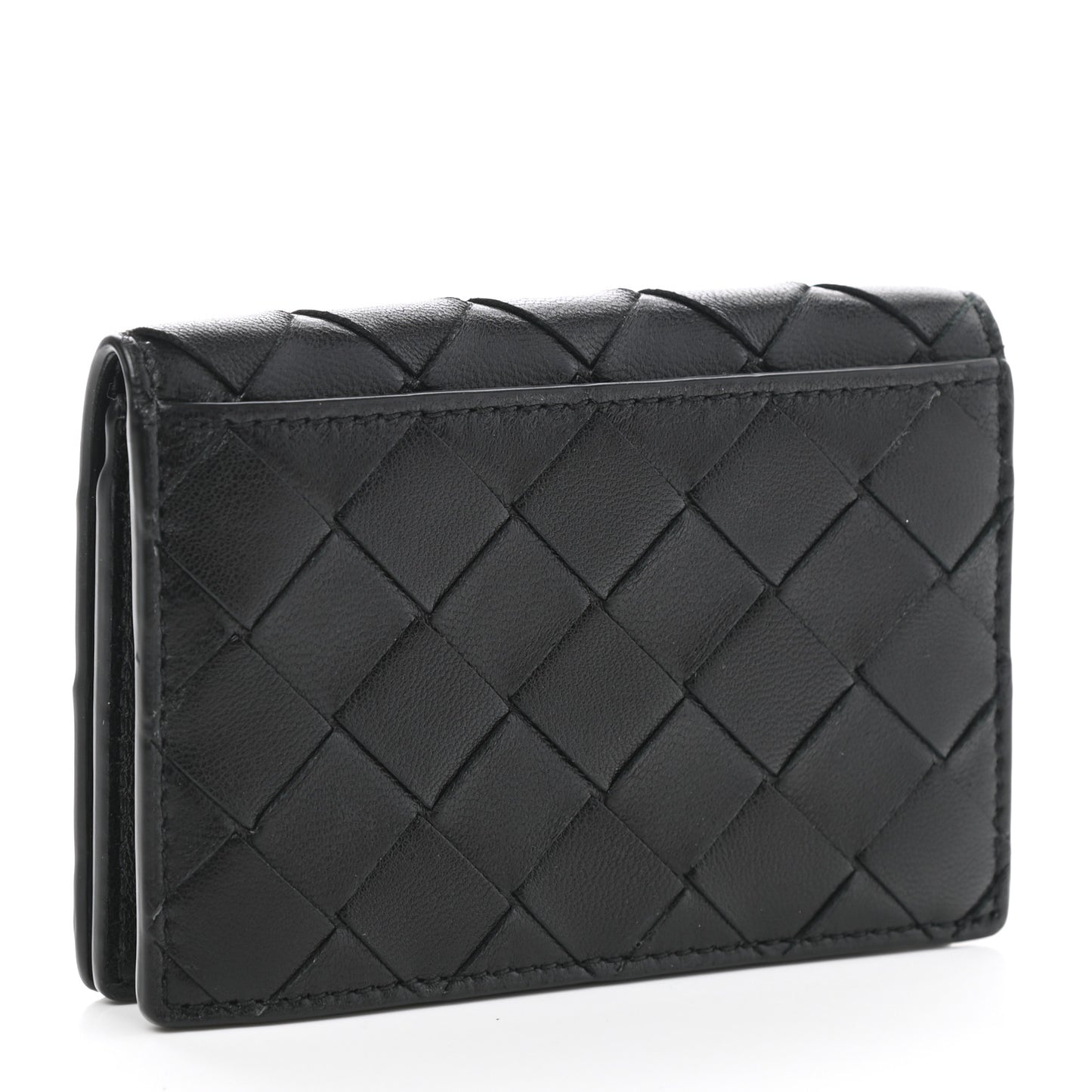 Nappa Intrecciato Card Holder Black