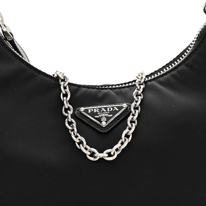 Prada Nylon Re-Edition 2005 Shoulder Bag Black 7 of 11