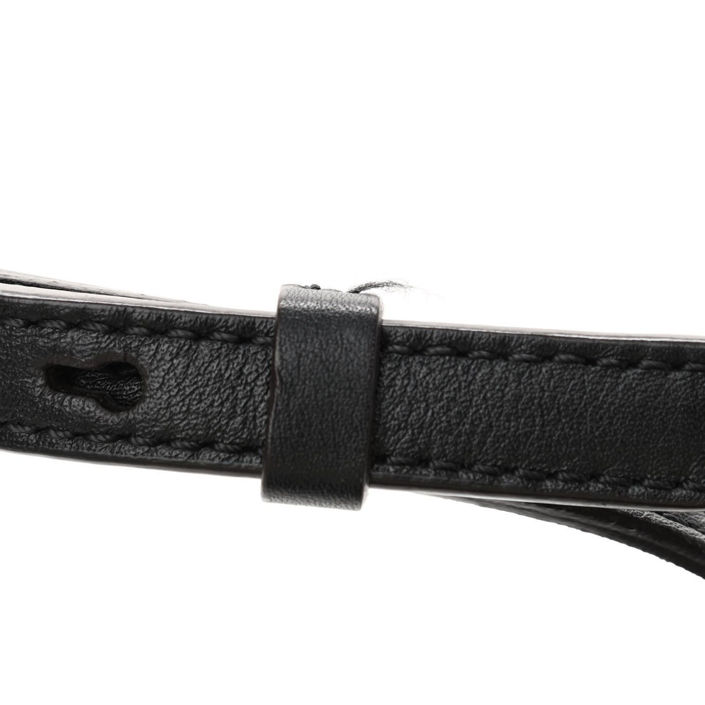 Calfskin Suede Medium Nile Bracelet Bag Black