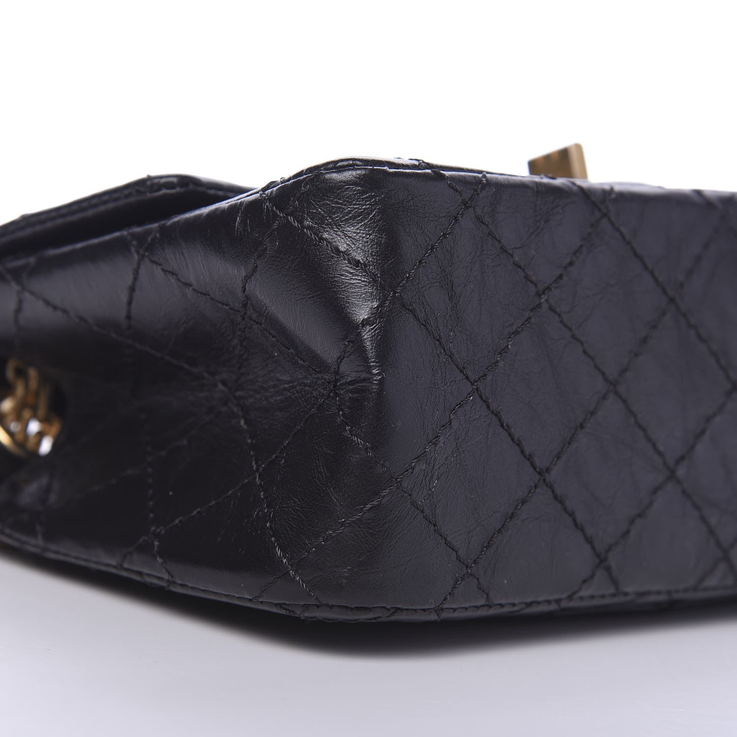 Chanel Aged Calfskin Quilted 2.55 Reissue Mini Flap Black 9 of 11