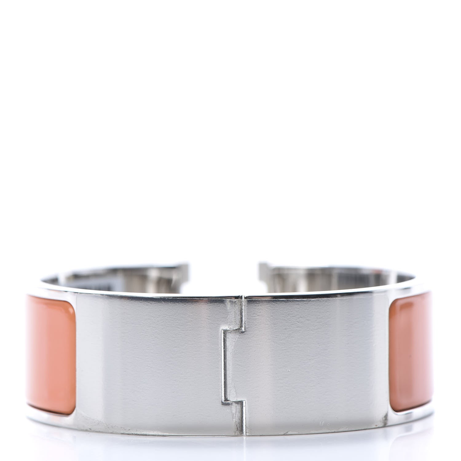 Hermes Enamel Wide Clic Clac H Bracelet PM Peach Melba 3 of 6