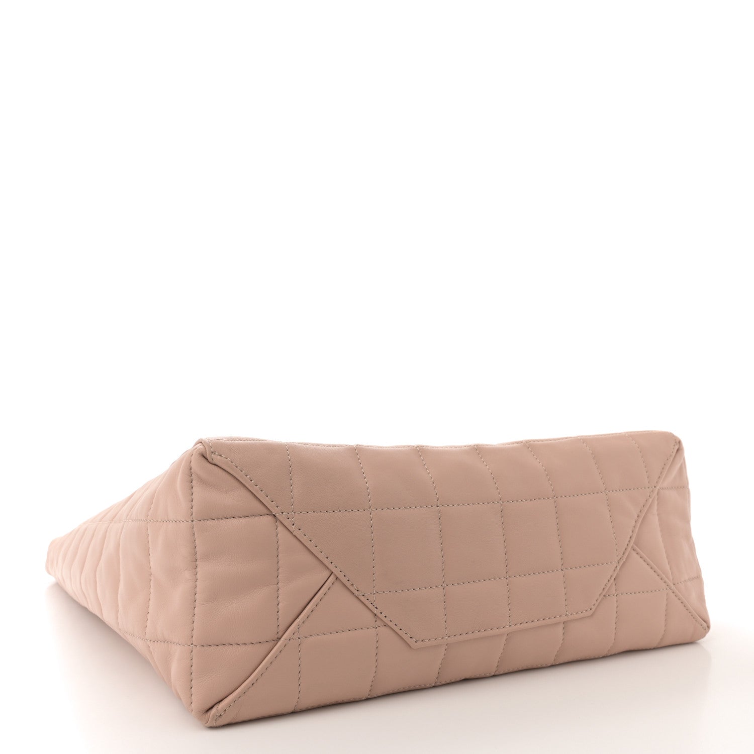 Celine Calfskin Quilted Vertical Cabas Tote Beige 4 of 13