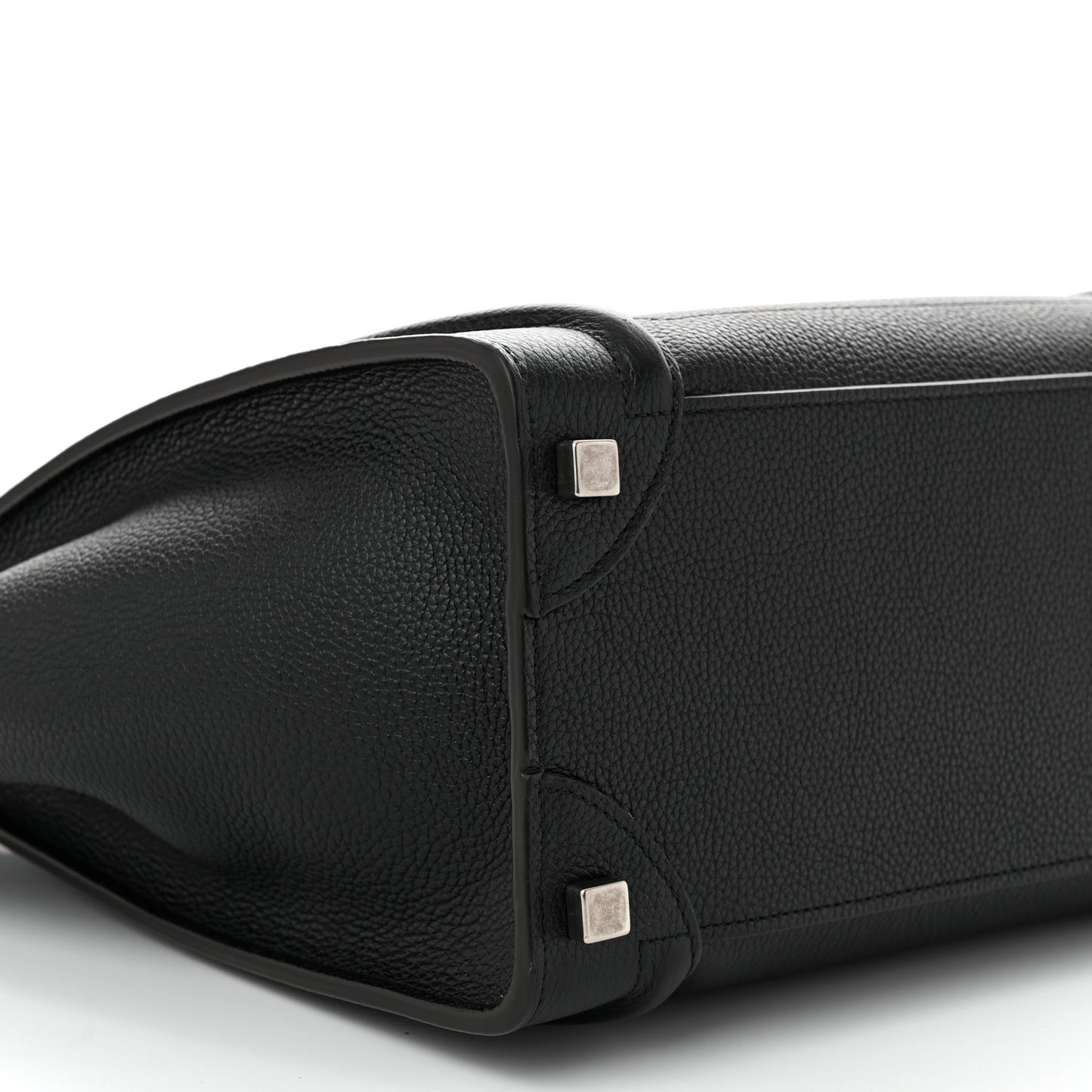 Drummed Calfskin Micro Luggage Black