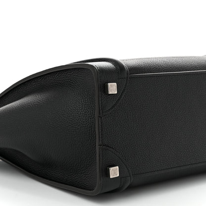 Celine Drummed Calfskin Micro Luggage Black 9 of 10