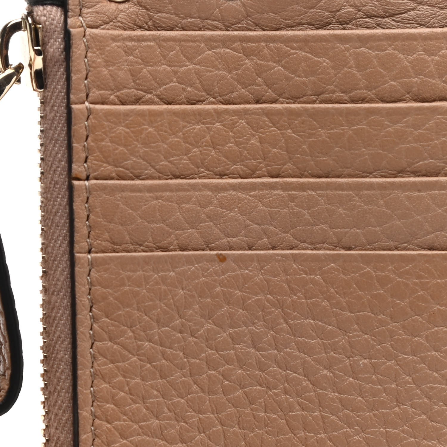 Valentino Garavani Pebbled Calfskin Rockstud Coin Case Card Holder Rose Cannelle 8 of 8