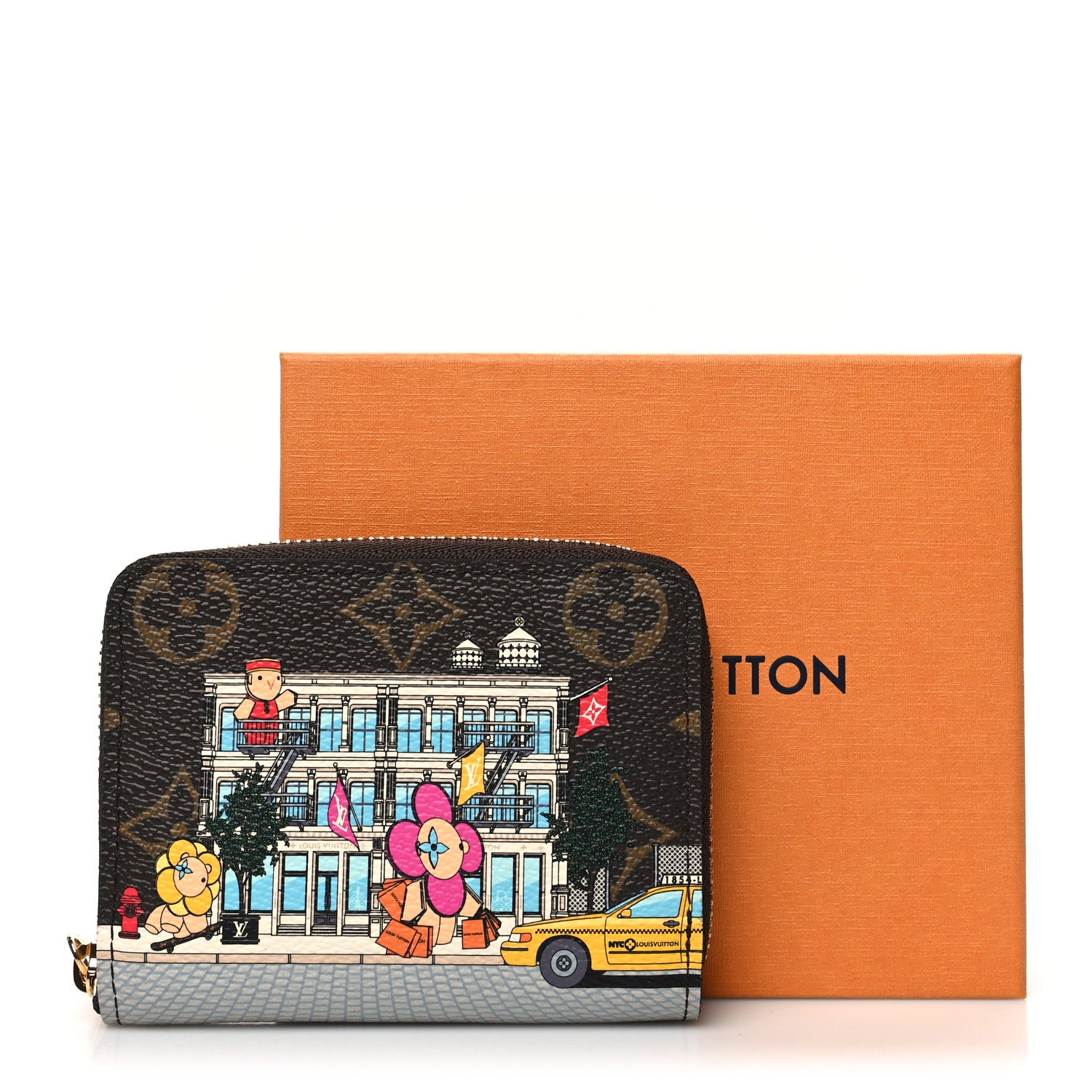 Louis Vuitton Monogram 2022 Christmas Animation New York Soho Zippy Coin Purse Yellow 10 of 10