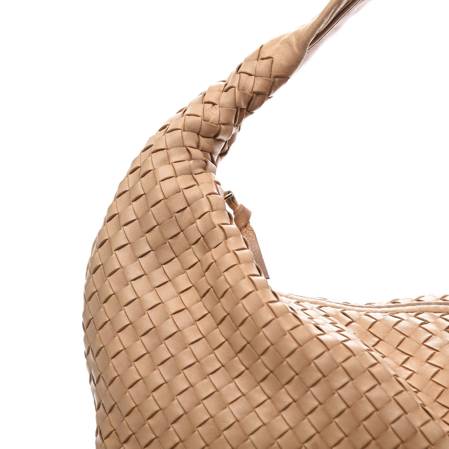 Nappa Intrecciato Large Veneta Hobo Camel