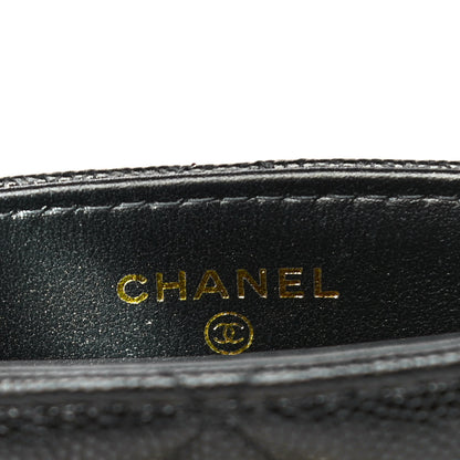 Chanel Caviar Quilted French New Wave Phone Holder With Chain Black 5 of 12