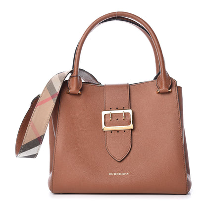 Burberry Soft Grain Calfskin Medium Dashwood Buckle Tote Bright Toffee 1 of 10