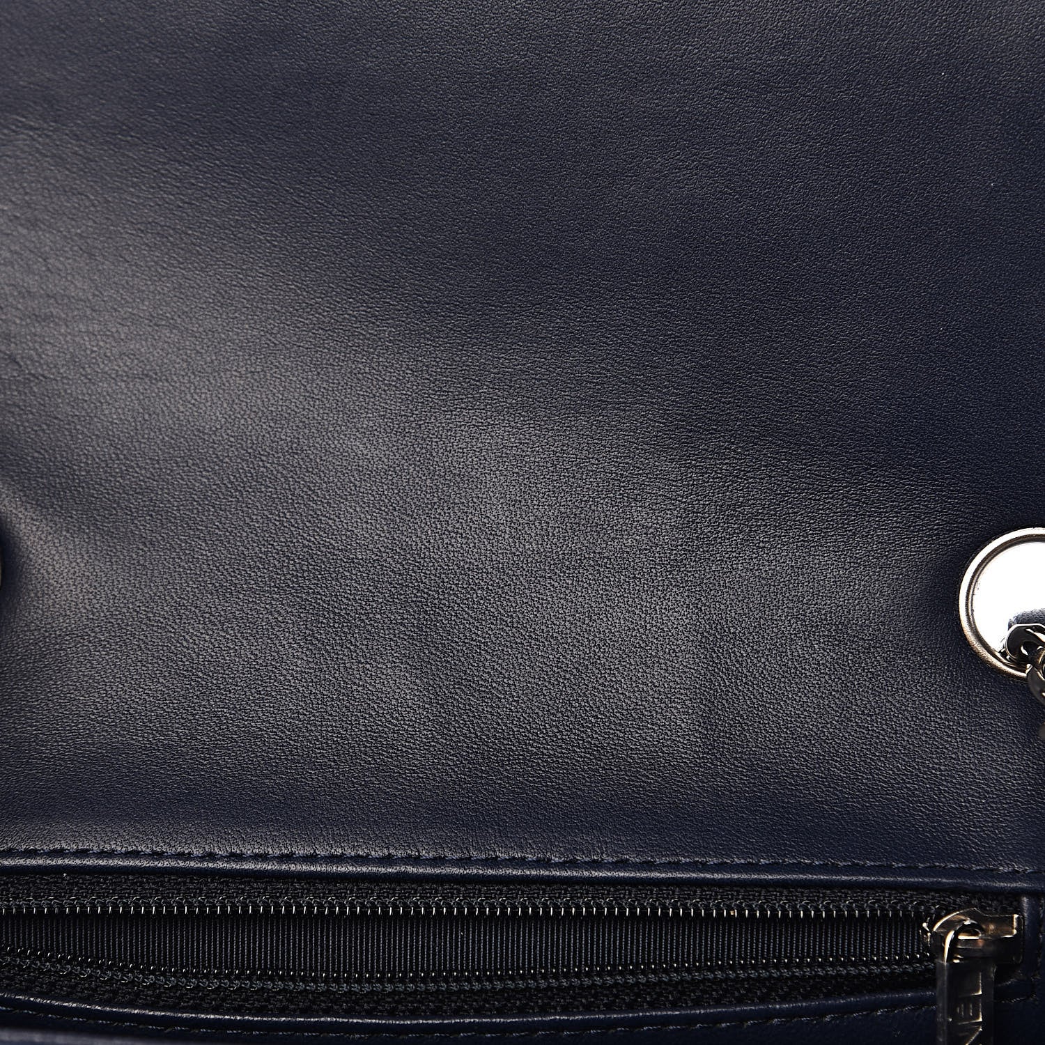 Chanel Lambskin Quilted Mini Square Flap Navy Blue 10 of 12
