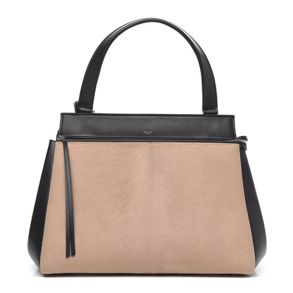 Celine Pony Hair Calfskin Medium Edge Shoulder Bag Praline 1 of 15