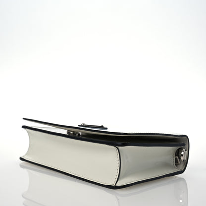 Prada Spazzolato Flap Slide Chain Shoulder Bag White 10 of 13