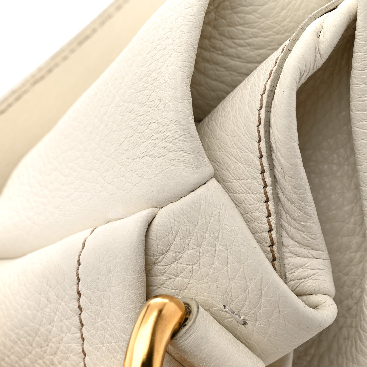 Cervo Pleats Small Shoulder Bag Talco