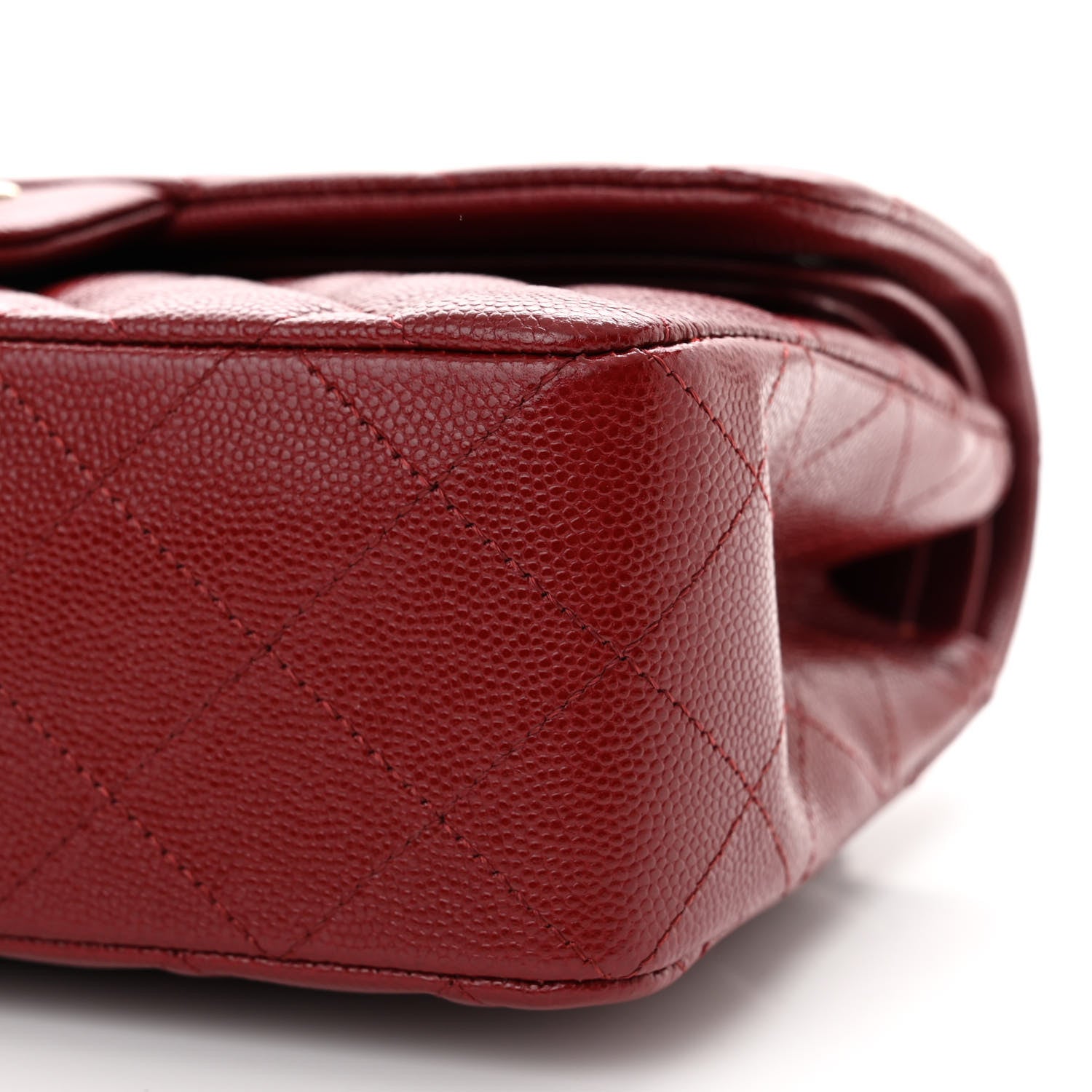 Chanel Caviar Quilted Small Double Flap Burgundy 10 of 11