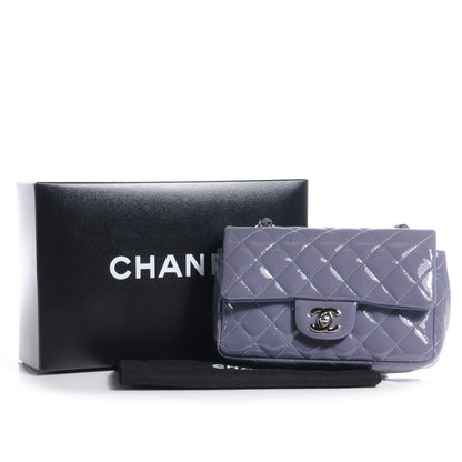 Chanel Patent Quilted Mini Flap Lavender 6 of 10