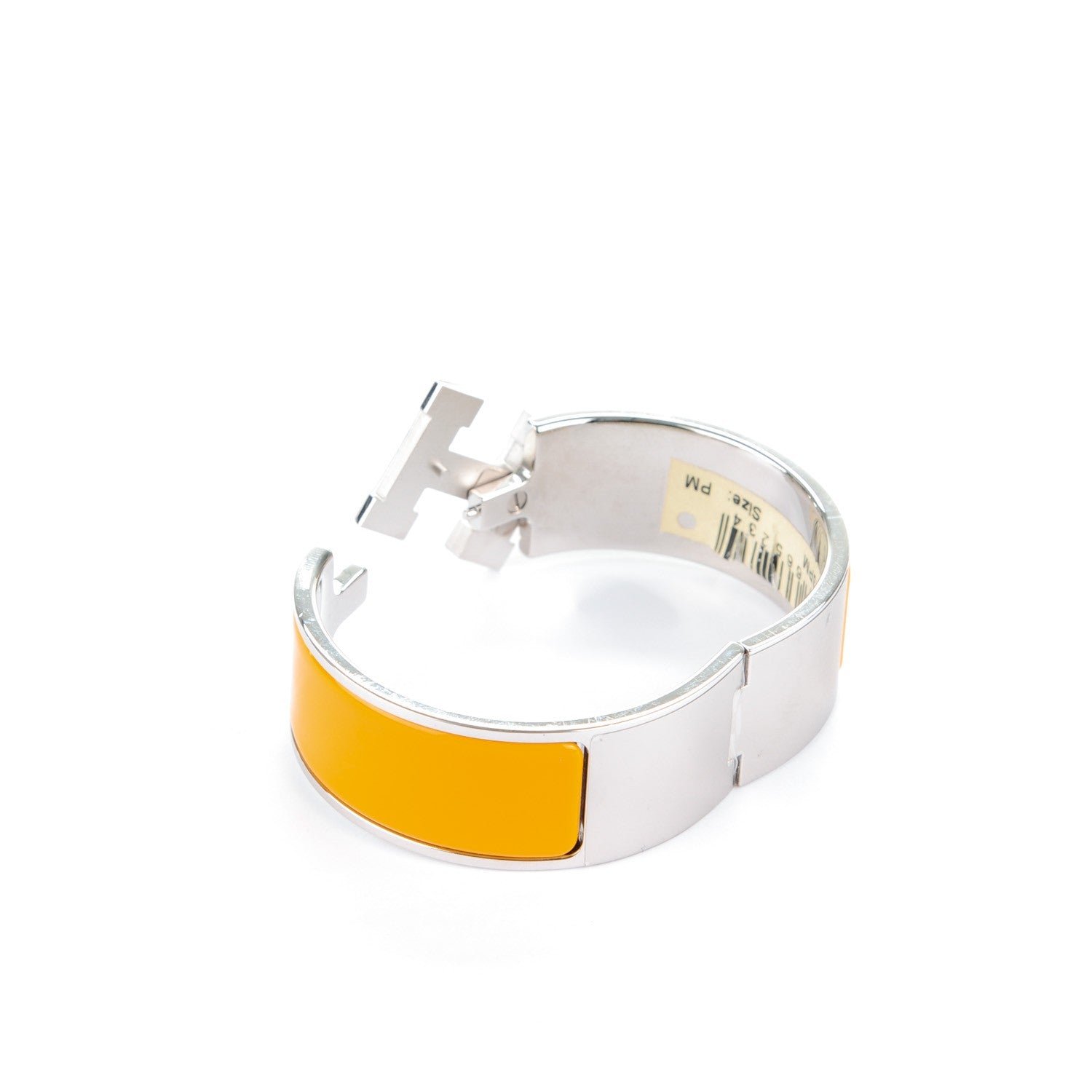 Hermes Enamel Wide Clic Clac H Bracelet PM Jaune Soleil 4 of 4