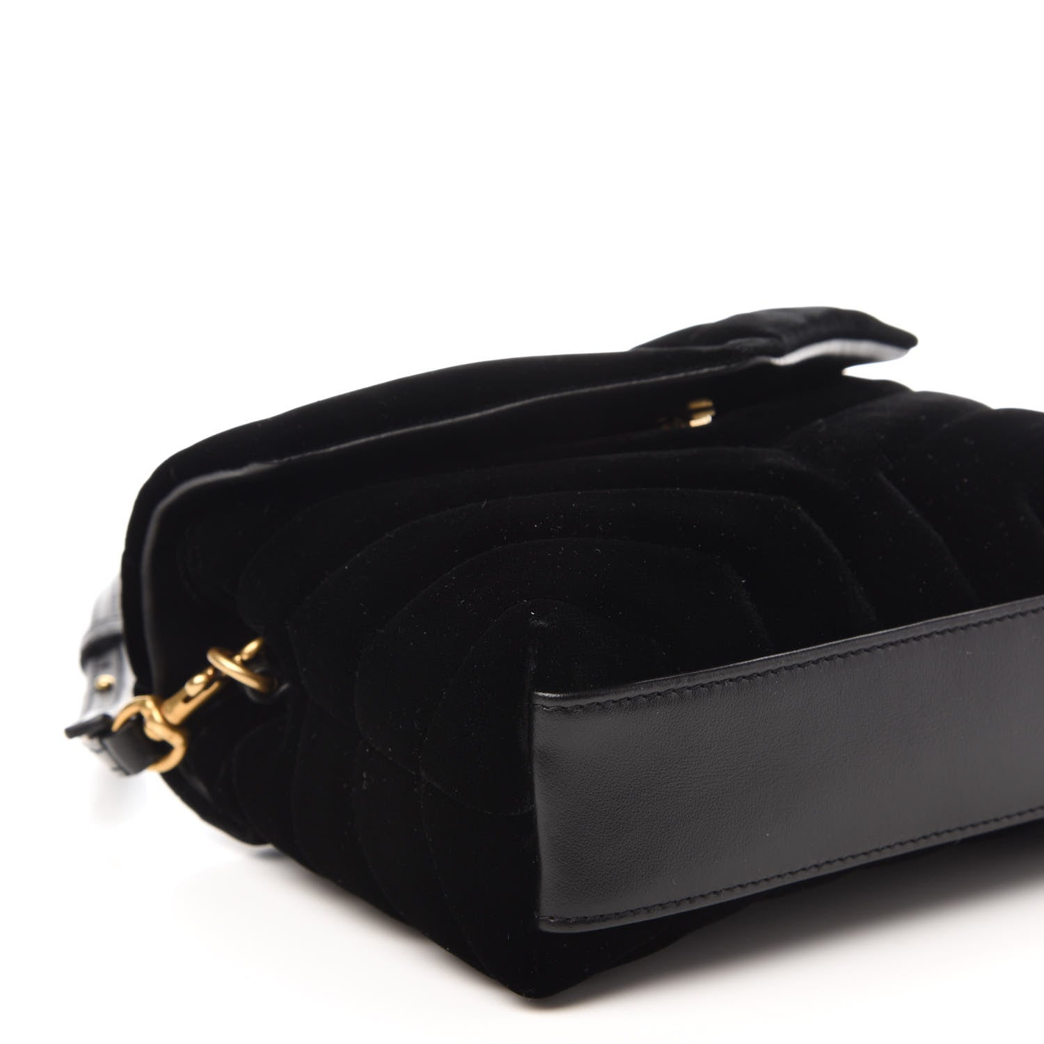 Saint Laurent Velvet Y Quilted Monogram Toy Loulou Chain Satchel French Black 6 of 13