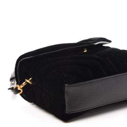 Saint Laurent Velvet Y Quilted Monogram Toy Loulou Chain Satchel French Black 6 of 13
