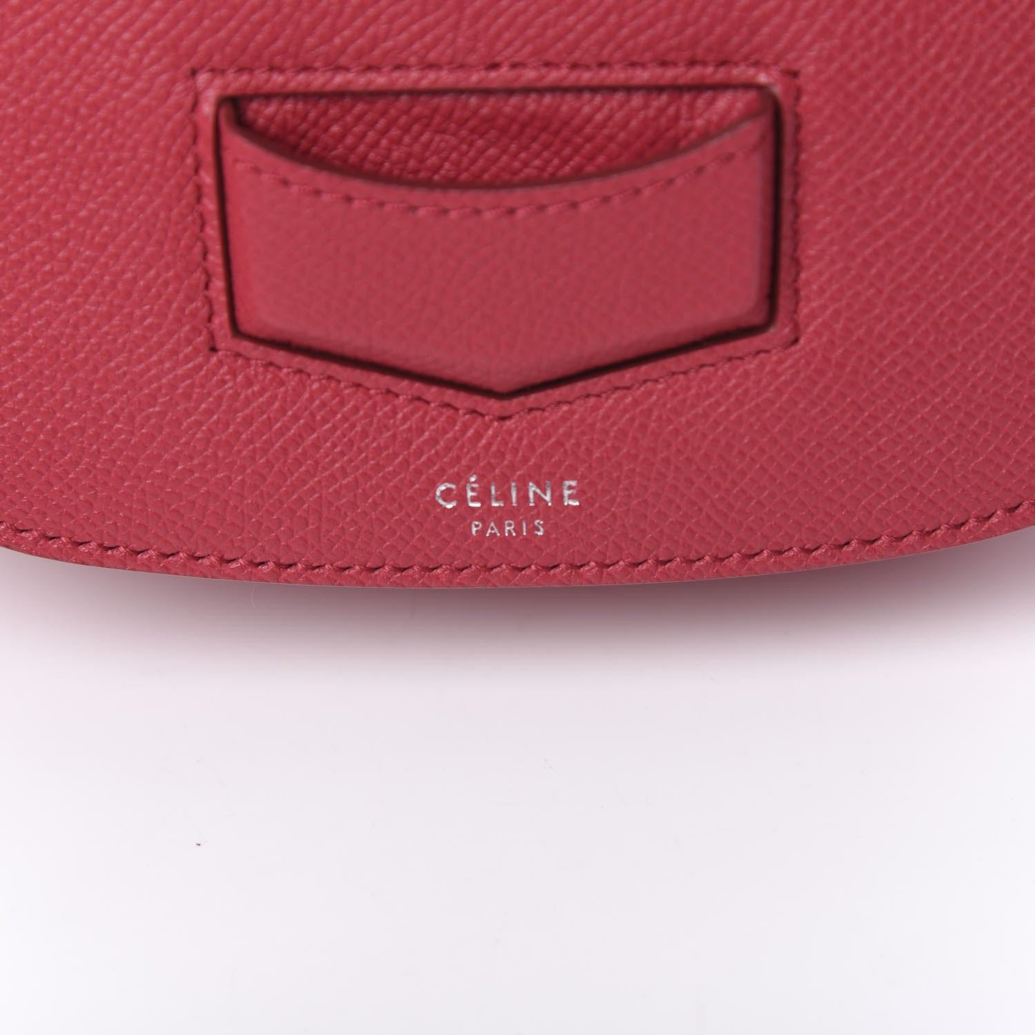 Celine Grained Calfskin Small Trotteur Dark Pink 6 of 10