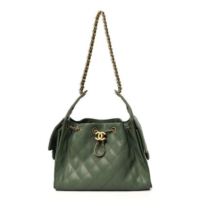 Chanel Caviar Quilted Small Chanel 25 Handbag Khaki 1 of 10