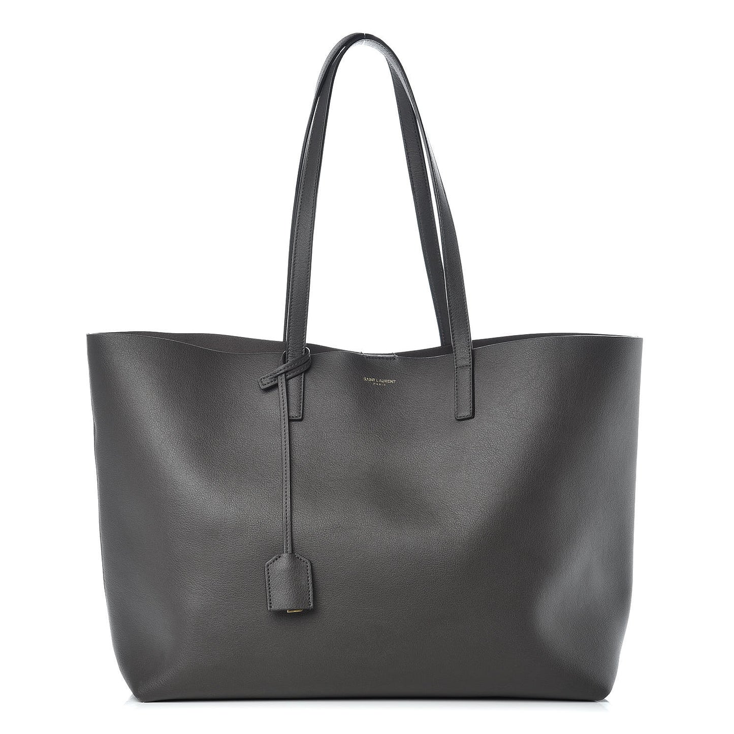 Calfskin Large Shopping Tote Dark Grey