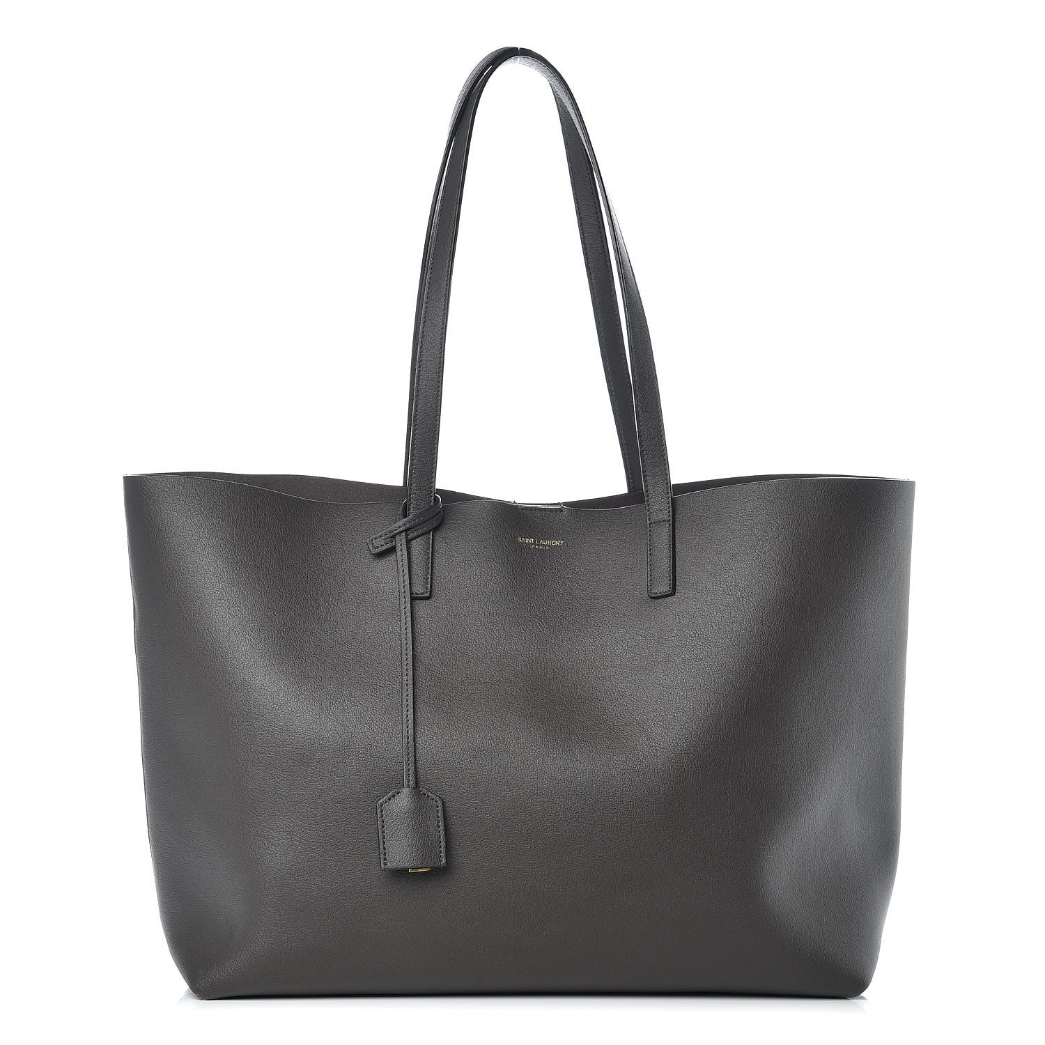 Saint Laurent Calfskin Large Shopping Tote Dark Grey 1 of 13