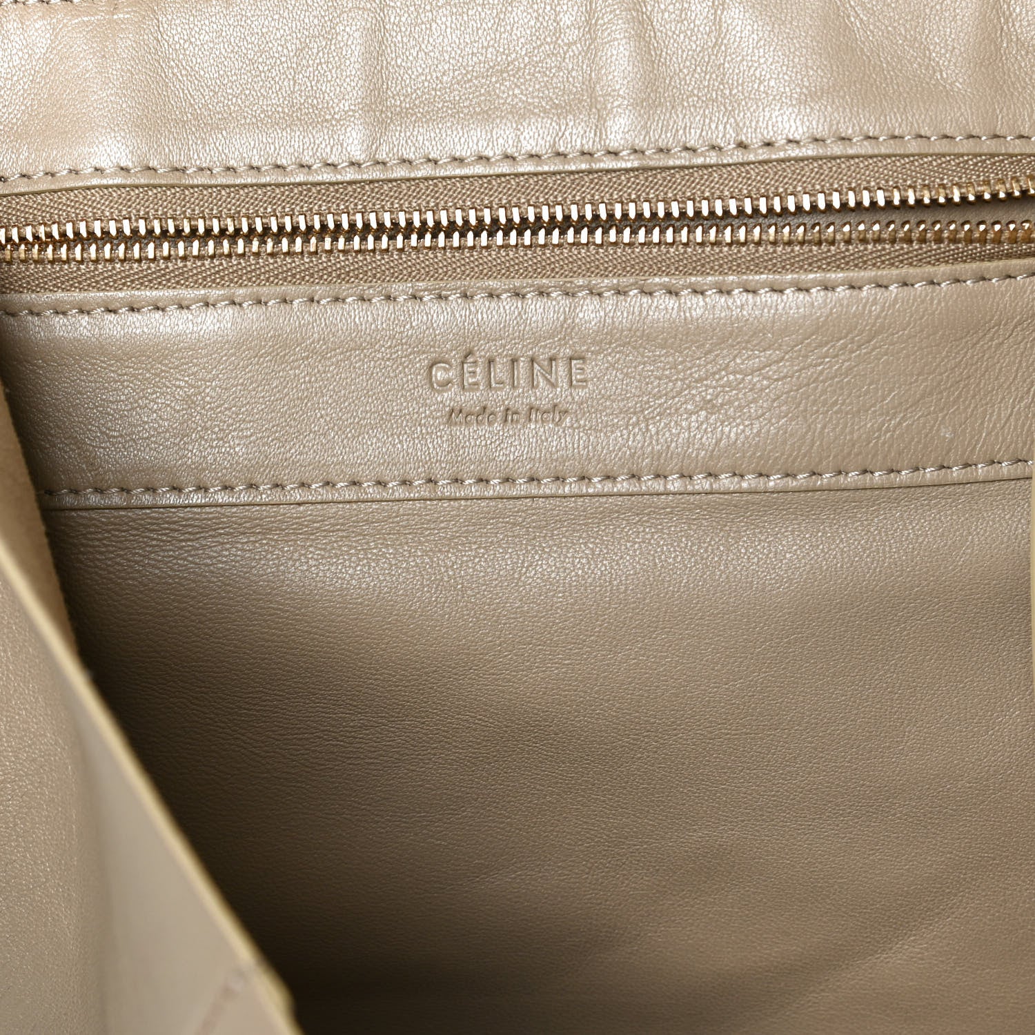 Celine Lambskin Vertical Bi-Cabas Butter 6 of 10