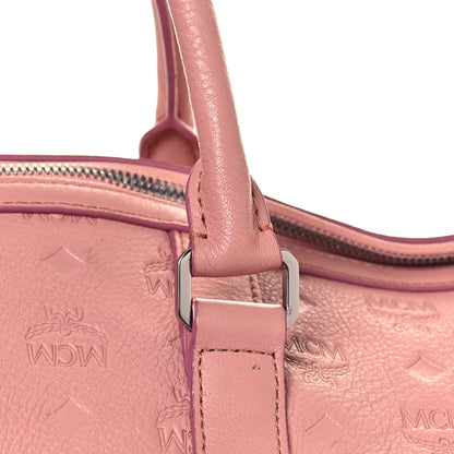 MCM Calfskin Ottomar Monogram Duffle Bag Pink 23 of 24