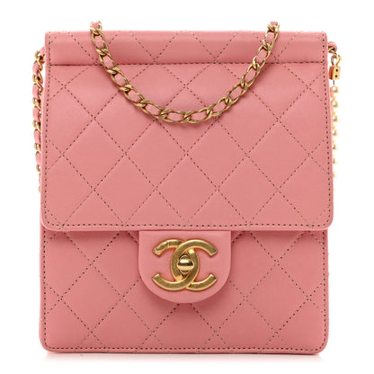 Chanel Lambskin Quilted Chic Pearls Flap Pink 1 of 11