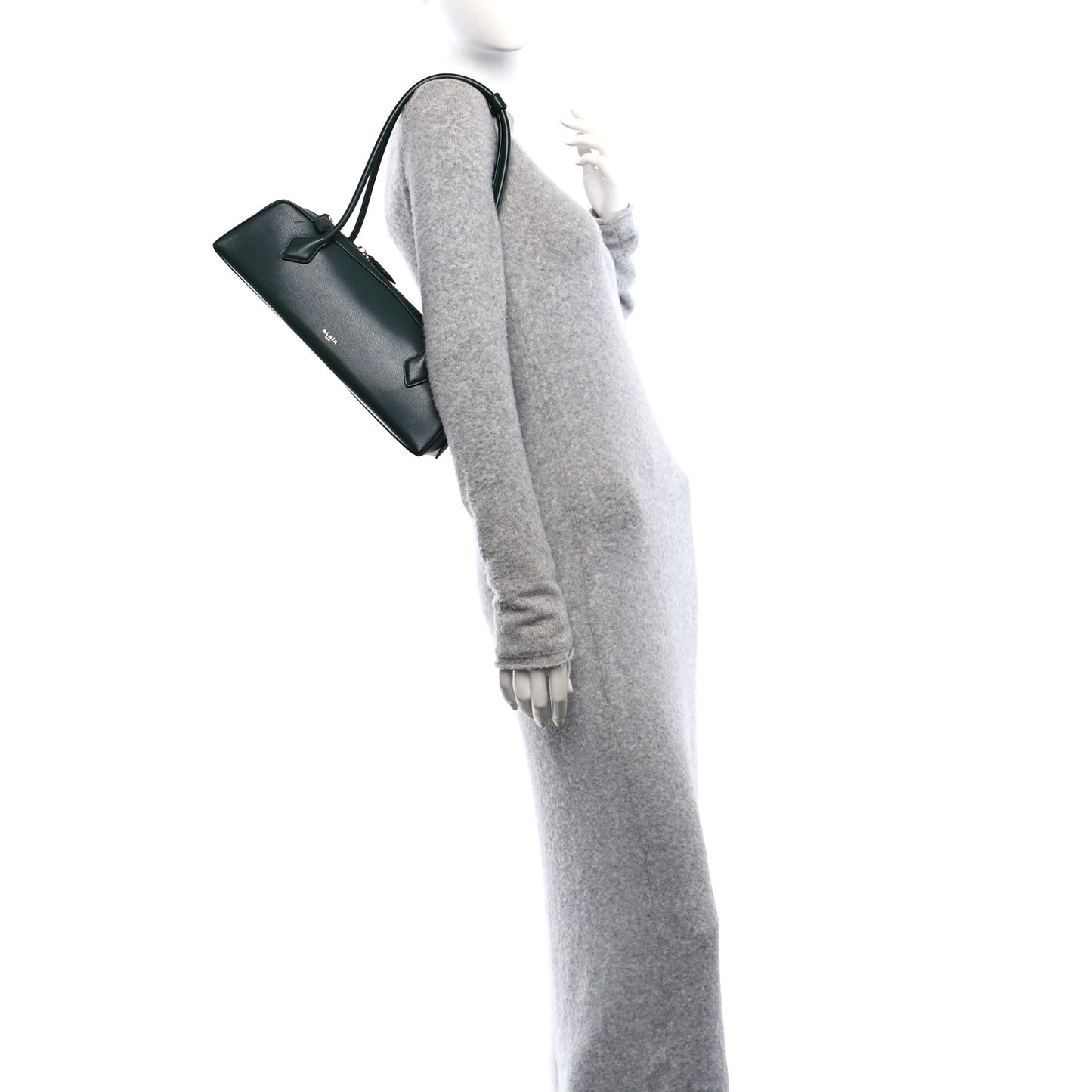 Shiny Goatskin Medium Le Teckel Bag Green