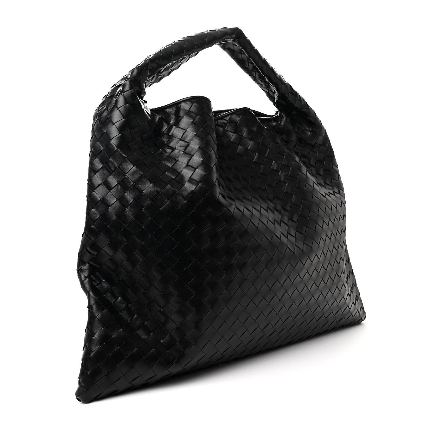 Calfskin Intrecciato Large Hop Black
